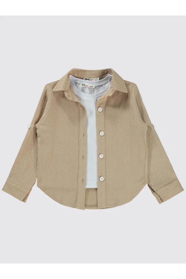 Girl Shirt 6-9 Years Old Light Beige - Package