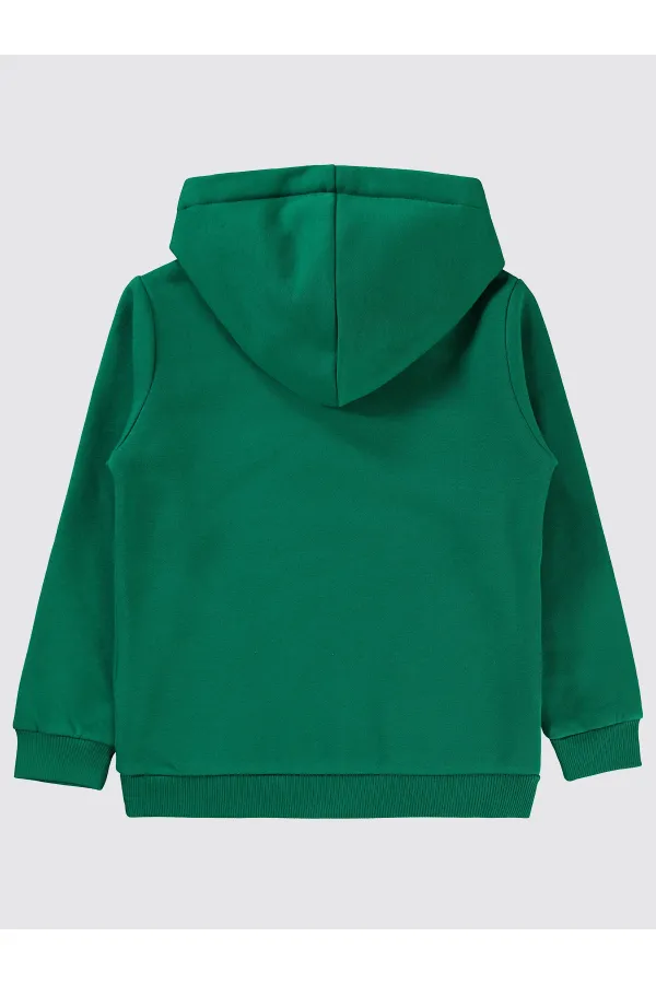 Erkek Çocuk Sweatshirt 6-9 Yaş Çam Yeşili - Paket