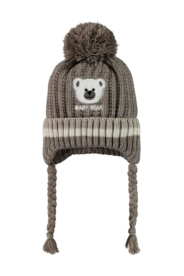 Bebek Atkı Bere Eldiven Setleri 0-24 Ay Vizon - Paket Bebek Atkı Bere Eldiven Setleri 0-24 Ay Vizon - Paket