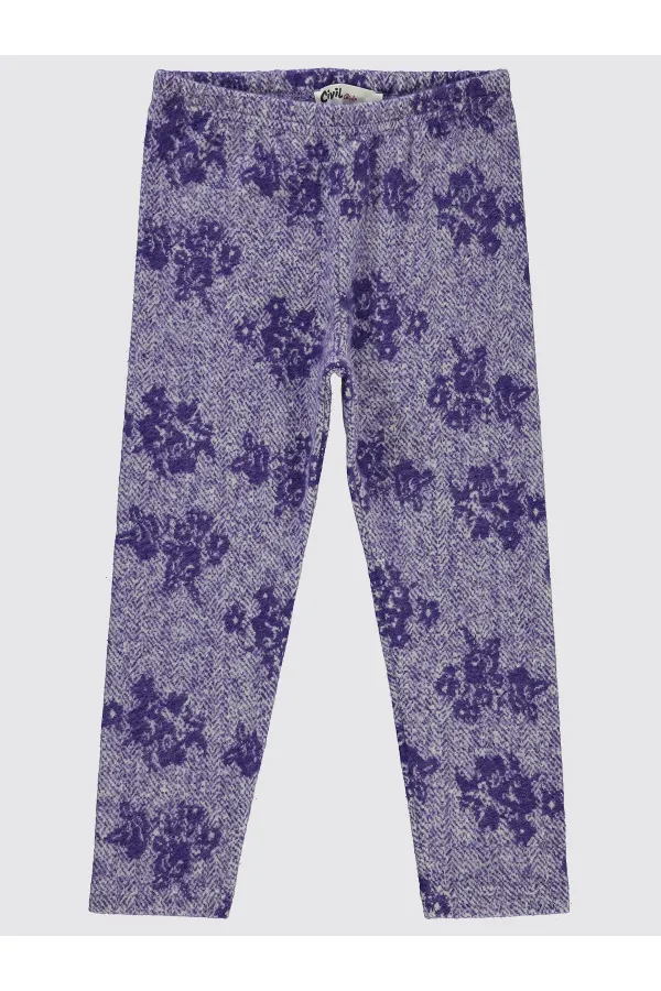 Collants Fille 6-9 Ans Violet - Pack