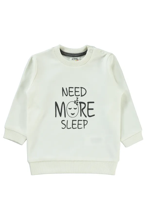 Baby Sweatshirt 0-24 Months Ecru - Pack