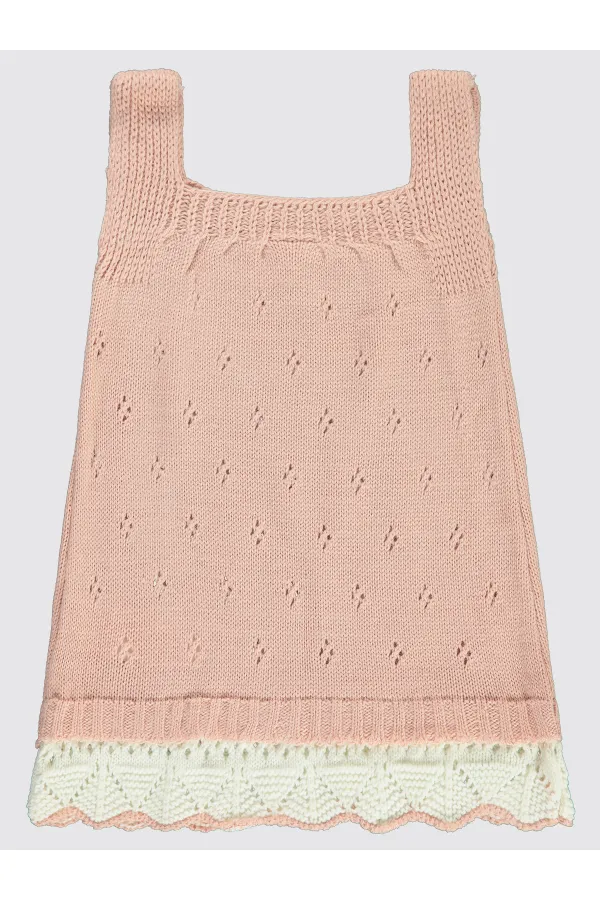 Gilet et robe bébé 0-24 mois Saumon - Paquet