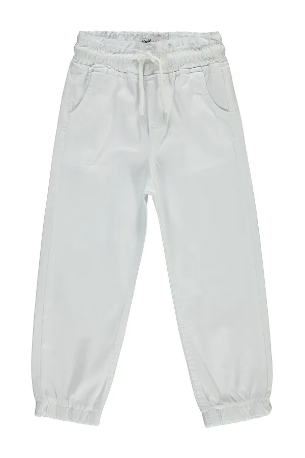 Girl's Trousers 6-9 Years White - Pack