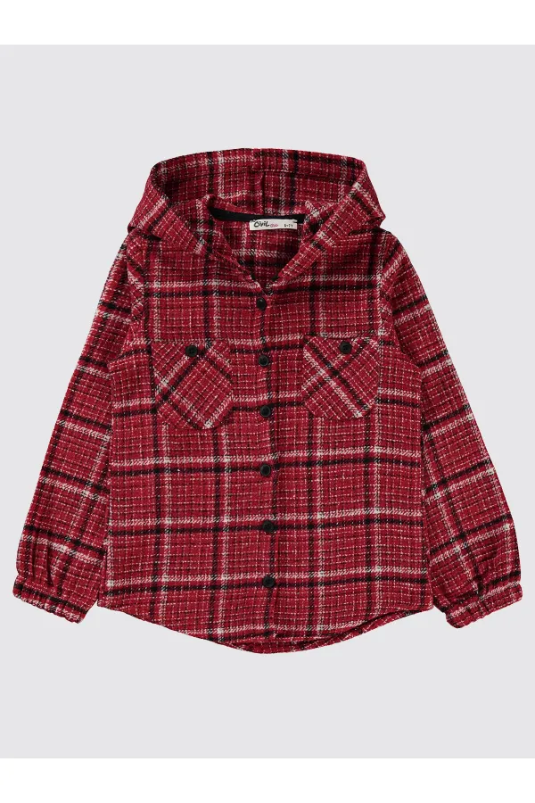 Girl's Shirt 6-9 Years Old Burgundy - Package
