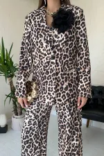 Toptan Leopar Leopar Desenli 3Lü Takım