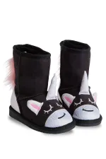 Siyah Tek Boynuzlu Kız Çocuk Botu