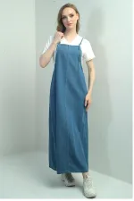 Kadın İnce Askılı Uzun Kot Jile