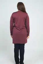 Kadın Ön Yanlar Saç Örgülü Büyük Beden Soğuk İplik Tunik Bluz