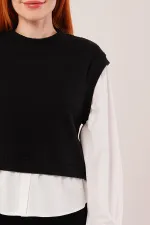 Costume deux pièces noir à manches longues et flexible, vente en gros