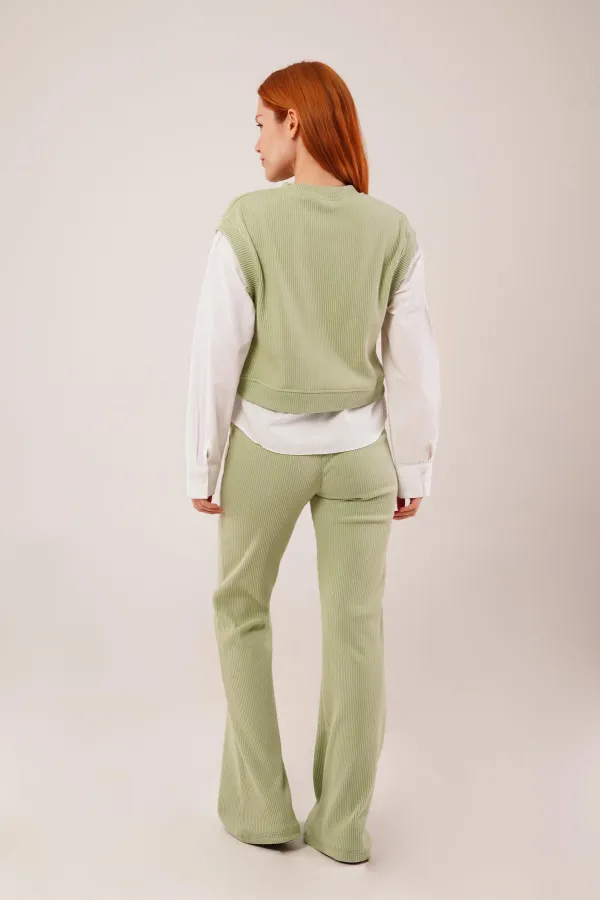 Shirt Sleeve Flex Mint Wholesale Two Piece Set