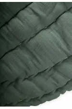 Müslin Yaprak Bebek Oyun Minderi (Yıkanmıştır) Haki