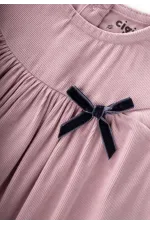 Kadife Jile Elbise 0-7 Yaş Leylak Kadife Jile Elbise 0-7 Yaş Leylak