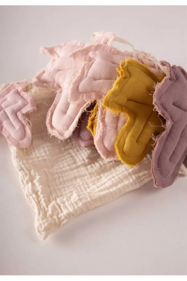 Çınar Yaprağı Müslin Sıralı Çocuk Odası Flama Pudra Çınar Yaprağı Müslin Sıralı Çocuk Odası Flama Pudra