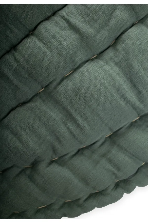 Müslin Yaprak Bebek Oyun Minderi (Yıkanmıştır) Haki