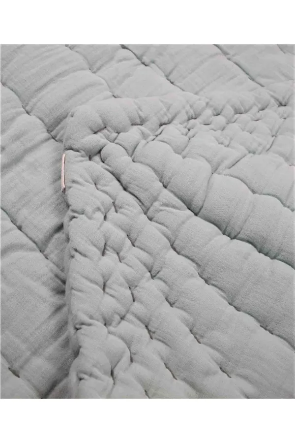 Müslin Yaprak Bebek Oyun Minderi  105X80 (Yıkanmıştır) Mınt Df