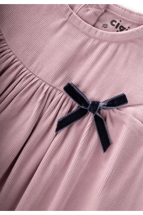 Kadife Jile Elbise 0-7 Yaş Leylak Kadife Jile Elbise 0-7 Yaş Leylak