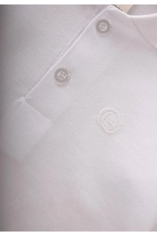 Long Sleeve Polo Neck T-Shirt 2-14 Years Old Off White