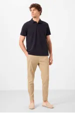Tommylife Toptan Standart Fit Dokuma Hafif Esnek Chino Erkek Pantolon 82177 Koyu Bej