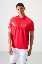 Tommylife Toptan Polo Yaka Standart Kalıp Aktif Spor Erkek T-Shirt 88402 Kırmızı