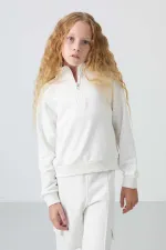 Tommylife Toptan 7-15 Yaş Dik Yaka Standart Kalıp Kız Çocuk Eşofman Takımı 75159 Ekru Tommylife Toptan 7-15 Yaş Dik Yaka Standart Kalıp Kız Çocuk Eşofman Takımı 75159 Ekru