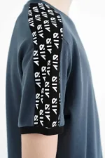 Tommylife Toptan O Yaka Standart Kalıp Baskılı Erkek Çocuk T-Shirt 11121 Orman Yeşili