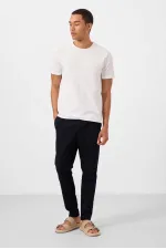 Tommylife Toptan Standart Fit Dokuma Hafif Esnek Chino Erkek Pantolon 82180 Lacivert