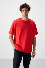 Tommylife Toptan Oversize Basic Erkek T-Shirt Eşofman Takım 85251 Fiesta - Lacivert