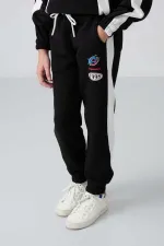 Tommylife Toptan 7-15 Yaş Kapüşonlu Oversize Kız Çocuk Eşofman Takımı 75166 Siyah Tommylife Toptan 7-15 Yaş Kapüşonlu Oversize Kız Çocuk Eşofman Takımı 75166 Siyah