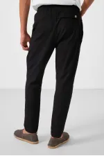 Tommylife Toptan Standart Fit Dokuma Hafif Esnek Chino Erkek Pantolon 82179 Siyah