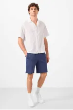 Tommylife Toptan Standart Fit Dokuma Hafif Esnek Chino Erkek Şort 81292 Parlament