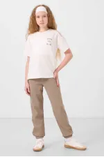 Tommylife Toptan O Yaka Baskılı Lastik Paçalı Standart Fit Kız Çocuk Eşofman Takım 75186 Ekru Koyu Bej Tommylife Toptan O Yaka Baskılı Lastik Paçalı Standart Fit Kız Çocuk Eşofman Takım 75186 Ekru Koyu Bej