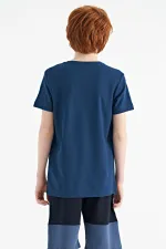 Tommylife Toptan O Yaka Standart Kalıp Erkek Çocuk T-Shirt 11118 İndigo