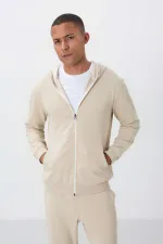 Tommylife Toptan Rahat Kalıp Basic Erkek Eşofman Takım 85262 Bej