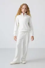 Tommylife Toptan 7-15 Yaş Dik Yaka Standart Kalıp Kız Çocuk Eşofman Takımı 75159 Ekru Tommylife Toptan 7-15 Yaş Dik Yaka Standart Kalıp Kız Çocuk Eşofman Takımı 75159 Ekru