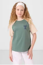 Tommylife Toptan O Yaka Pamuklu Baskılı Oversize Fit Kız Çocuk T Shirt 75179 Açık Yeşil Tommylife Toptan O Yaka Pamuklu Baskılı Oversize Fit Kız Çocuk T Shirt 75179 Açık Yeşil