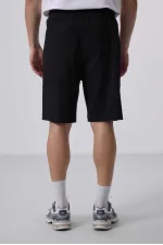 Tommylife Toptan Standart Fit Dokuma Hafif Esnek Chino Şort 81290 Siyah