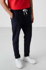 Tommylife Toptan Oversize Basic Erkek T-Shirt Eşofman Takım 85251 Fiesta - Lacivert