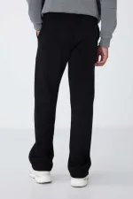 Tommylife Toptan Oversize Basic Düz Paça Erkek Eşofman Alt 82146 Siyah