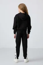 Tommylife Toptan 7-15 Yaş Kapüşonlu Oversize Kız Çocuk Eşofman Takımı 75166 Siyah Tommylife Toptan 7-15 Yaş Kapüşonlu Oversize Kız Çocuk Eşofman Takımı 75166 Siyah