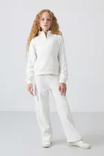 Tommylife Toptan 7-15 Yaş Dik Yaka Standart Kalıp Kız Çocuk Eşofman Takımı 75159 Ekru Tommylife Toptan 7-15 Yaş Dik Yaka Standart Kalıp Kız Çocuk Eşofman Takımı 75159 Ekru