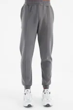 Tommylife Toptan Koyu Gri Bağcıklı Ön Dikiş Detaylı Standart Kalıp Erkek Eşofman Alt - 84994