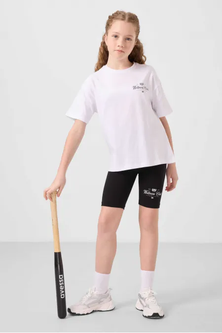 Tommylife Toptan Pamuklu O Yaka Standart Fit Baskılı Kız Çocuk Tayt Takım 75190 Beyaz Siyah Tommylife Toptan Pamuklu O Yaka Standart Fit Baskılı Kız Çocuk Tayt Takım 75190 Beyaz Siyah