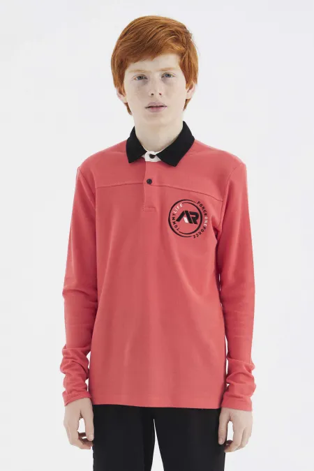 Tommylife Toptan Garson Boy Polo Yaka Standart Kalıp Basic Erkek Çocuk Sweatshirt 11172 Coral Tommylife Toptan Garson Boy Polo Yaka Standart Kalıp Basic Erkek Çocuk Sweatshirt 11172 Coral