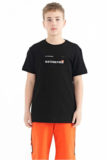 Tommylife Toptan O Yaka Standart Kalıp Baskılı Erkek Çocuk T-Shirt 11117 Siyah Tommylife Toptan O Yaka Standart Kalıp Baskılı Erkek Çocuk T-Shirt 11117 Siyah