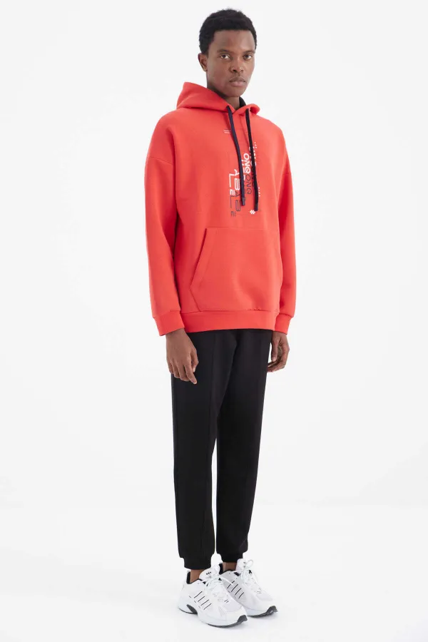 Tommylife Toptan Siyah Bağcıklı Ön Dikiş Detaylı Standart Kalıp Erkek Eşofman Alt - 84994