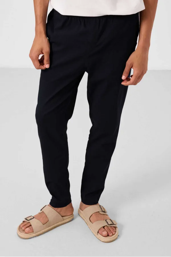 Tommylife Toptan Standart Fit Dokuma Hafif Esnek Chino Erkek Pantolon 82180 Lacivert