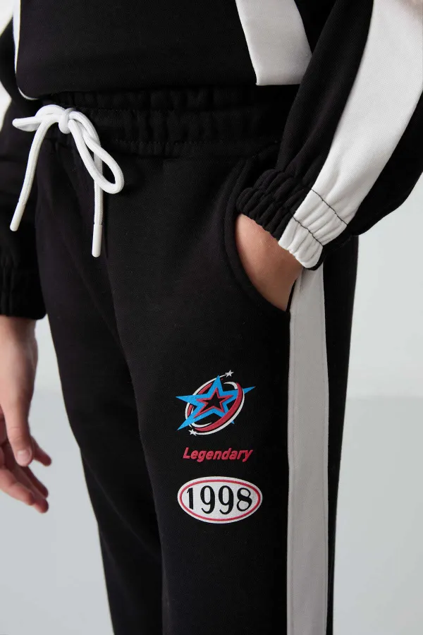 Tommylife Toptan 7-15 Yaş Kapüşonlu Oversize Kız Çocuk Eşofman Takımı 75166 Siyah Tommylife Toptan 7-15 Yaş Kapüşonlu Oversize Kız Çocuk Eşofman Takımı 75166 Siyah