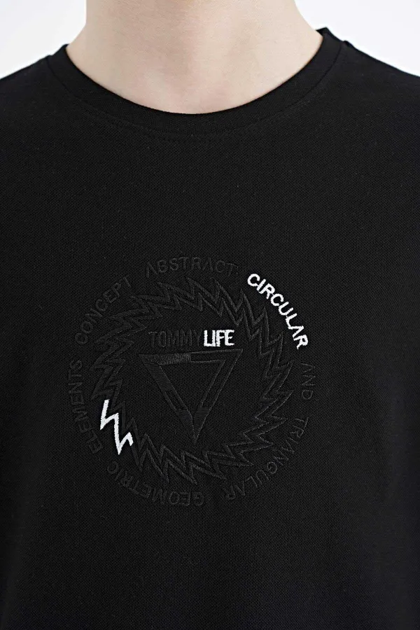 Tommylife Toptan O Yaka Standart Kalıp Erkek Çocuk T-Shirt 11115 Siyah Tommylife Toptan O Yaka Standart Kalıp Erkek Çocuk T-Shirt 11115 Siyah