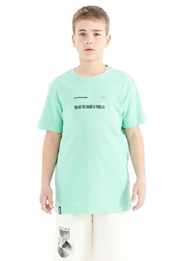 Tommylife Toptan O Yaka Standart Kalıp Baskılı Erkek Çocuk T-Shirt 11117 Su Yeşili Tommylife Toptan O Yaka Standart Kalıp Baskılı Erkek Çocuk T-Shirt 11117 Su Yeşili