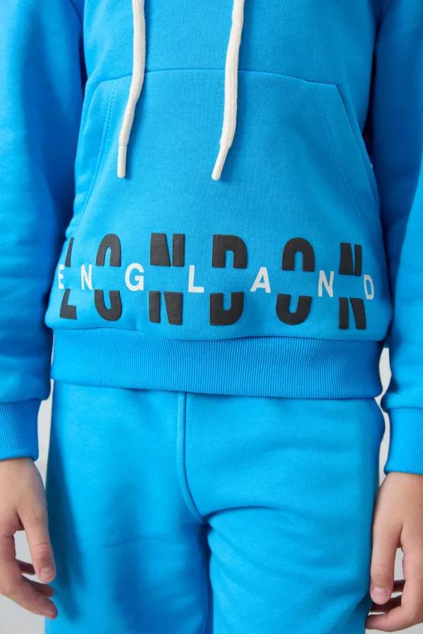 Tommylife Toptan 7-15 Yaş Kapüşonlu Oversize Kız Çocuk Eşofman Takımı 75147 Mavi Tommylife Toptan 7-15 Yaş Kapüşonlu Oversize Kız Çocuk Eşofman Takımı 75147 Mavi